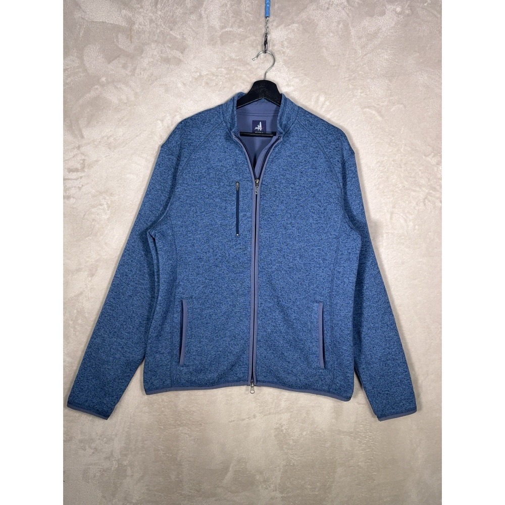 Johnnie-O Bates Water Resistant Fleece Jacket Mens Large Blue Full Zip Golf
